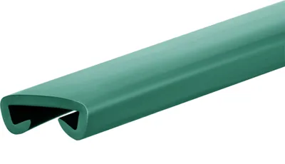 Produktbild von QUEST Handlauf PVC, Treppenhandlauf 40x8 mm, Kunststoffhandlauf, Handlaufverkleidung PREMIUM, Rutschfest, grün, 1 m