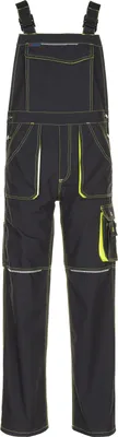 Produktbild von Größe 42 Unisex Planam Basalt Neon Latzhose anthrazit gelb Modell 6230