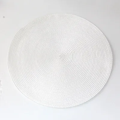 Produktbild von Weiß 4pcs Tischsets Platzdeckchen Ø 38 cm rund Untersetzer Platzset