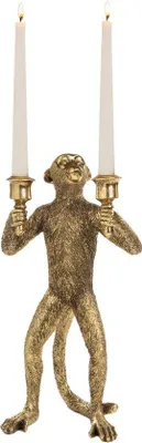 Produktbild von Goodwill Kerzenhalter Affe Gold H 39 cm