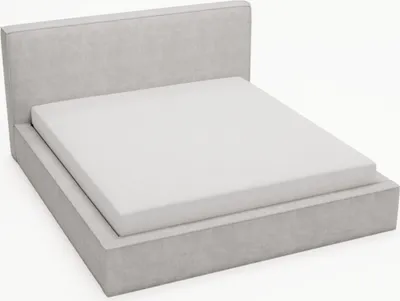 Produktbild von GRAINGOLD Polsterbett 180x200 Monaco - Doppelbett mit Bettkasten, Samtstoff & Lattenrost - Schöne Schlafzimmerbett - Hellgrau (Komodo 7383)