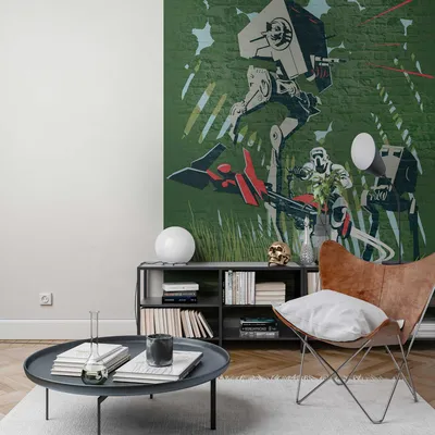 Produktbild von Komar Vlies Fototapete "Star Wars Classic Concrete Endor" - Größe: 200 x 280 cm (Breite x Höhe), 4 Bahnen