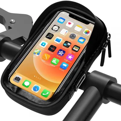 Produktbild von Wasserdicht Handyhalterung Handyhalter Fahrrad Motorrad Bike Lenkertasche Halterung Fahhradlenkertasche Rahmentasche Fahhradtasche 360°Drehbarem