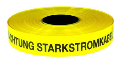 Produktbild von Trassenwarnband 'Achtung Starkstrom' / Rolle 40 mm x 250 m