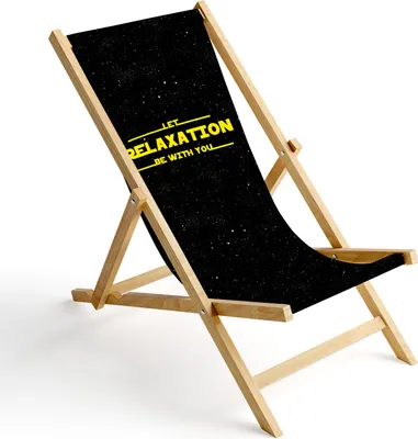 Produktbild von Holz Liegestuhl Klappbar Klappliegestuhl Sonnenliege Strandstuhl Wechselbezug Motiv Sterne Kampf [119]
