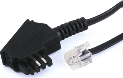 Produktbild von Hama Telefonkabel (TAE-F-Stecker - Modular-Stecker 6p4c, 6m) schwarz