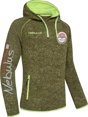 Productafbeelding van Nebulus Fleecehoody MILL, heren, warme hoodie, capuchontrui, model P5048 - heren, groen, maat M