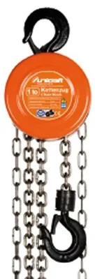 Kettenzug K 1000, Hub 2,5 m, Tragkraft 1000 kg, Stahlblechgehäuse