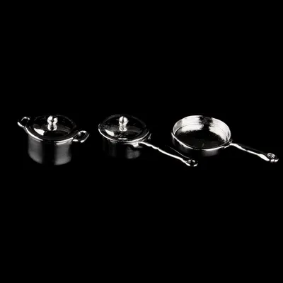 Produktbild von Puppen Kochgeschirr Set mit Kochtopf & Bratpfanne (1 Set)