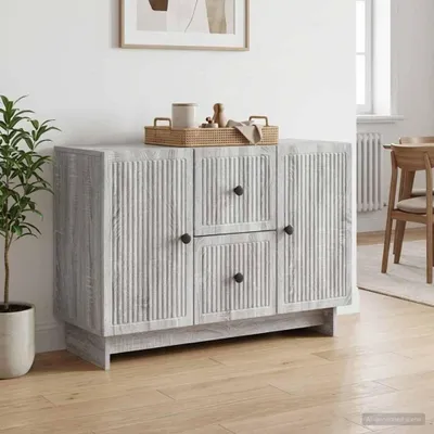 Produktbild von vidaXL Sideboard Graues Sonoma 89 x 34,5 x 60 cm Holzwerkstoff