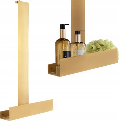 Image de Étagère de douche à suspendre étagère de douche panier de douche salle de bain or