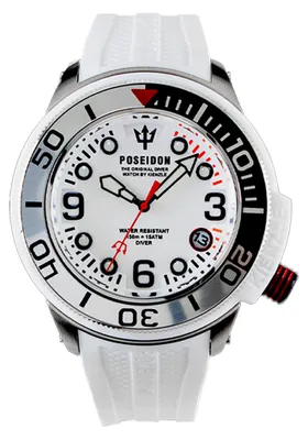 Produktbild von Kienzle Poseidon24 Taucheruhr Quarz Datum Edelstahl 45 mm Weiß