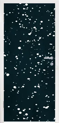 Obrázok produktu pre MuchoWow® Tapety na dvere - Samolepiaca fólia na dvere - Bodky - čierne - biele - 235x95x0.1cm - Plagát na dvere - Samolepiaca fólia na dvere