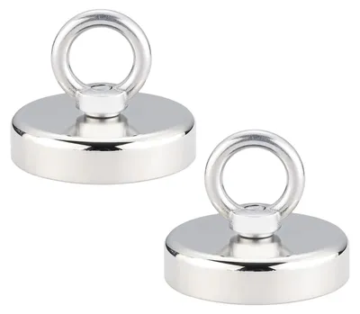 2er-Pack runde Neodym-Magnete 32 mm, 32 kg Zugkraft