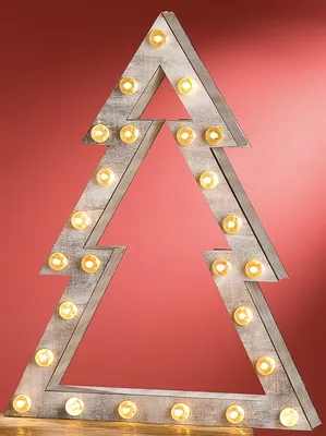 Produktbild von GILDE Deko Tannenbaum mit 25 LED´s, natur, weiß gewischt, 45 cm
