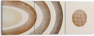 Produktbild von Bild auf Leinwand - Leinwandbild - 3 Teile - Stück geometrisch Boho - 150x50cm - Wand Bild - Wanddeko - Wandbilder - Leinwanddruck - Bilder - Wanddekoration - Leinwand bilder - CA150x50-4841