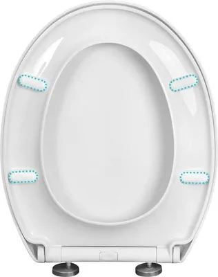 Immagine prodotto di Coperchio per WC con meccanismo di chiusura rapida per una facile pulizia, coperchio per WC in resina termodurente