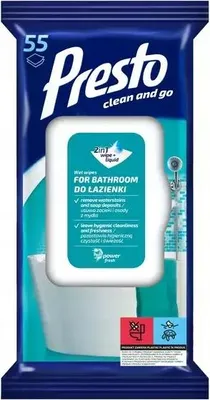 Produktbild von Presto Reinigungstücher für Bad, 55 Stück
