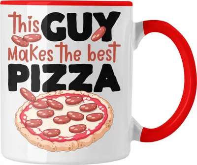 Produktbild von Trendation - Pizzabäcker Tasse Geschenk Beste Pizza Geschenkidee Lustiger Spruch (Rot)