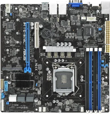 Produktbild von ASUS P11C-M/4L, Intel, LGA 1151 (Socket H4), Intel® Celeron®, Intel® Core™ i3, Intel® Pentium®, Intel® Xeon®, DDR4-SDRAM, 64 GB, DIMM