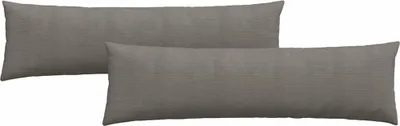 Image de vidaXL Coussins de canapé 2 pièces gris clair 145 x 40 cm Tissu velours côtelé