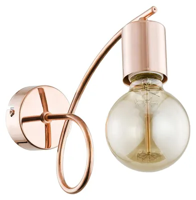 Produktbild von Wandleuchte Metall E27 22 cm hoch in Kupfer Retro Wandlampe