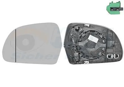Produktbild von VAN WEZEL Spiegelglas Außenspiegel Links für AUDI A4 Avant (8K5, B8) Asphärisch Beheizbar Automatische Abblendung 0334865U