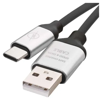 USB Kabel 2.0 A Stecker - C Stecker 1m, schwarz