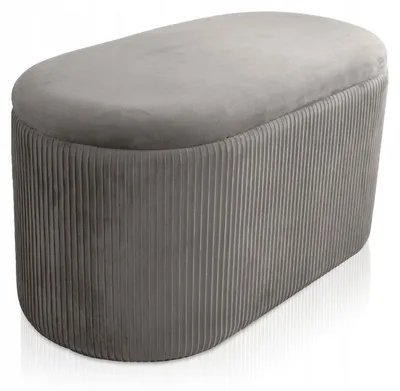 Zdjęcie produktu dla Pufa siedzisko ze schowkiem tapicerowana skrzynia Bristol Duo velvet taupe