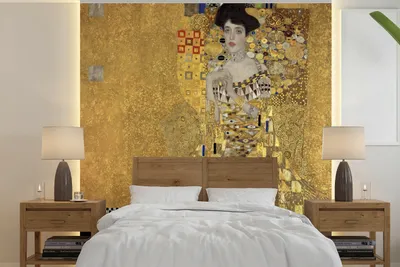 Obrázek produktu pro MuchoWow® Fototapety do obývacího pokoje nebo ložnice tapety vinylové motivy tapety Portrét Adèle Bloch-Bauerové I - Gustav Klimt 240x240cm