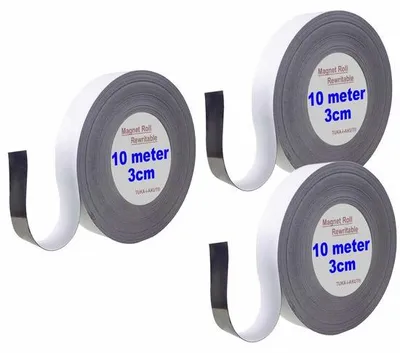 Obrázok produktu pre Magnetická popisovacia páska, 3 x 10 m, biela, TKD9046