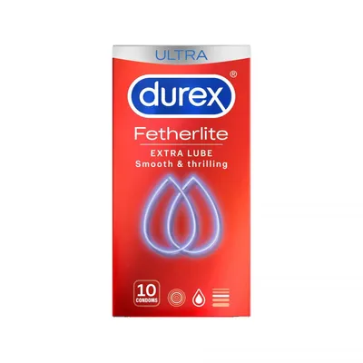 Produktbild von Durex Thin Gefühlsecht Extra feucht - 10 Kondome