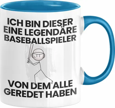 Produktbild von Baseballspieler Geschenk Tasse Lustige Geschenkidee Geburtstag für Baseballspieler Ich Bin Dieser Legendäre Baseballspieler Von Dem Alle Geredet Haben Kaffee-Becher (Blau)