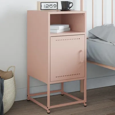 Produktbild von vidaXL Nachttisch Rosa 36x39x78 cm Stahl