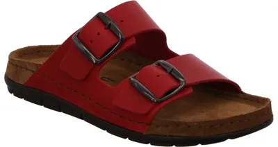 Produktbild von Rohde Damen Leder Pantoletten Schnalle Clogs Rodigo-D 5865, Größe:38 EU, Farbe:Rot