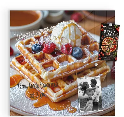 Produktbild von Magnettafel 30x30cm Pinnwand Whiteboard beschreibbar - Belgische Waffeln