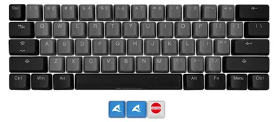 Produktbild von SKILLER SAC20 S4 (schwarz, 62 Stück, ANSI-Layout (US), für SKILLER SGK50 S4)