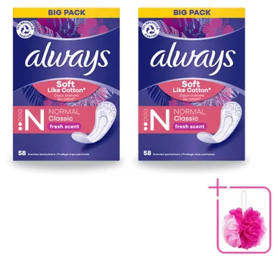 Zdjęcie produktu dla 2 sztuki wkładek Always Discreet Fresh, normal, opakowanie ekonomiczne