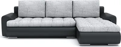 Produktbild von Ecksofa  mit Schlaffunktion,  2 Bettkästen, TOKIO 230x155cm, Rechts, Hellgrau&Schwarz