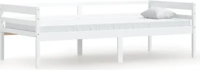 Produktbild von vidaXL Massivholzbett Weiß Kiefer 90x200 cm