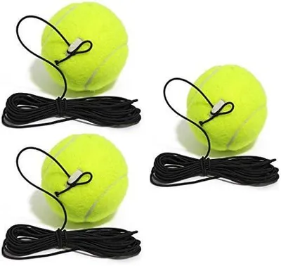 Produktbild von Tennis Trainer Ball 3 Stück, mit Schnur, für drinnen und draußen, langlebig und elastisch, für Tennisübungen