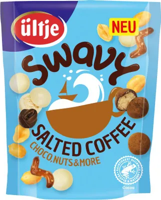 Produktbild von ültje Swavy Salted Coffee Snackmix mit gerösteten Kaffeebohnen 140g