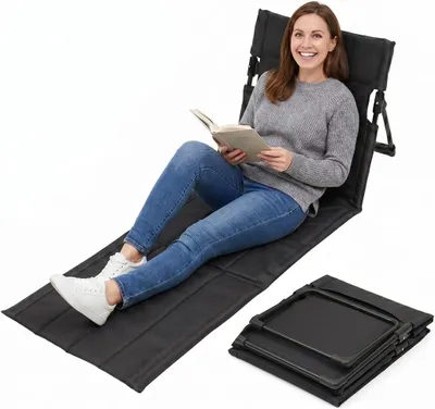 Produktbild von Strandmat mit verstellbarer Rückenlehne, 108 x 40,5 x 41 cm, faltbar, für den Strand