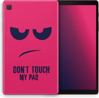 Produktbild von Hülle für Amazon Tablet Cover Case Silikon Schutz Schutzcover Abdeckung Motiv, Modell wählen:Amazon Fire HD 10 (2017), Motiv auswählen:Dont Touch My Pad Pink