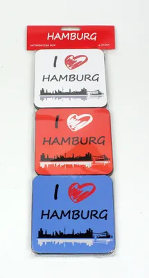 Produktbild von Hamburg Untersetzer Set Skyline 6-teilig