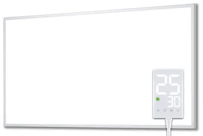 Produktbild von Heidenfeld Infrarotheizung HF-HP100-3 | Bis 19 m² - Thermostat - Heizkörper - Flachheizung - Heizpaneel - Infrarot Heizung - Wandhalterung (800 Watt)