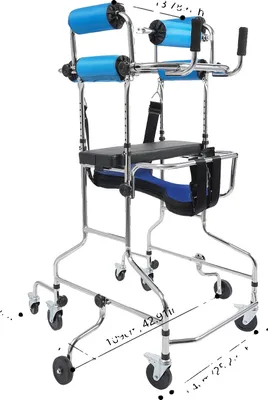 Produktbild von Rollator, 8-Rad Mobilitätshilfe, verstellbare Unterstützung, Blau