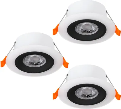 Produktbild von EGLO 3er Set LED Einbaustrahler Calonge, Spot Deckenleuchte, runder Einbauspot, Beleuchtung für abgehängte Decke, Deckenstrahler, ∅ 7 cm