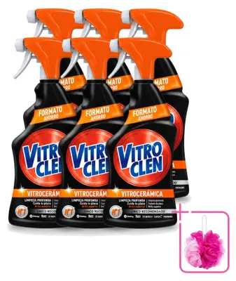 Produktbild von 6 x Vitroclen Keramik-Kochfeldreiniger Spray - 450 ml - Sparpackung - 6 Stücke