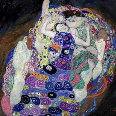 Zdjęcie produktu dla Plakat 20x20cm Dziewica, Gustaw Klimt Vintage do Salonu